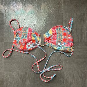 Colorful Floral Bikini Top